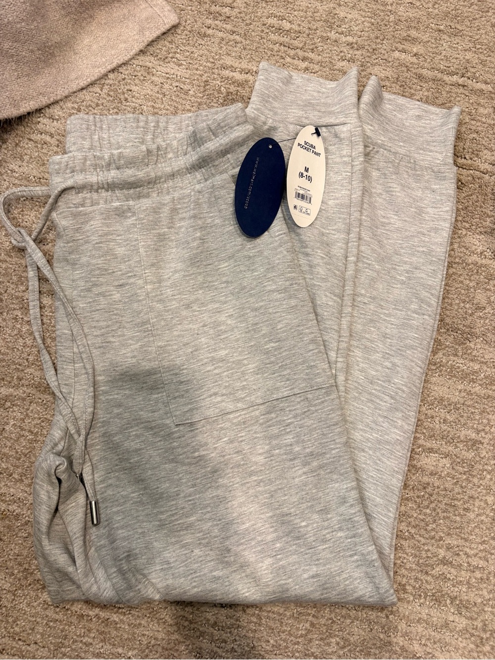 NWT Scoop Scuba Pocket Pants Heather Grey Women’s M 8/10 Soft Athleisure